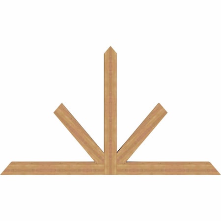 Ekena Millwork Saratoga Timber Gable Bracket, Western Red Cedar, 96"W x 56"H x 5 1/2"D x 5 1/2"F, 14/12 Pitch GBW096X56X0606SAR00SWR